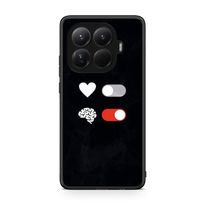 Xiaomi 15T Pro Heart Vs Brain Θήκη Αγίου Βαλεντίνου από τη Smartfits με σχέδιο στο πίσω μέρος και μαύρο περίβλημα | Smartphone case with colorful back and black bezels by Smartfits