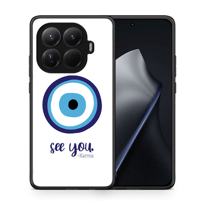 Θήκη Xiaomi 15T Pro Karma Says από τη Smartfits με σχέδιο στο πίσω μέρος και μαύρο περίβλημα | Xiaomi 15T Pro Karma Says case with colorful back and black bezels