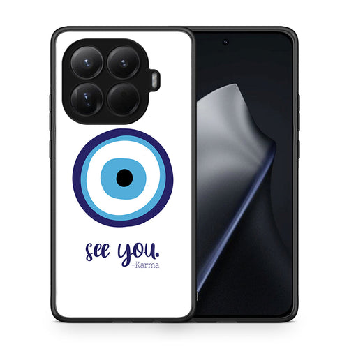 Θήκη Xiaomi 15T Pro Karma Says από τη Smartfits με σχέδιο στο πίσω μέρος και μαύρο περίβλημα | Xiaomi 15T Pro Karma Says case with colorful back and black bezels