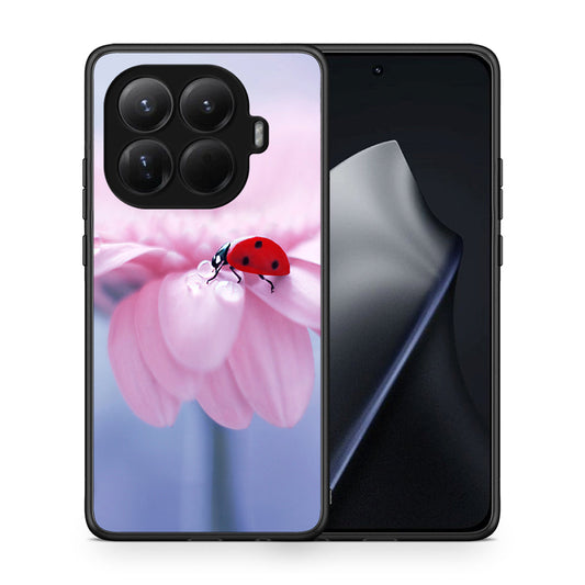 Θήκη Xiaomi 15T Pro Ladybug Flower από τη Smartfits με σχέδιο στο πίσω μέρος και μαύρο περίβλημα | Xiaomi 15T Pro Ladybug Flower case with colorful back and black bezels