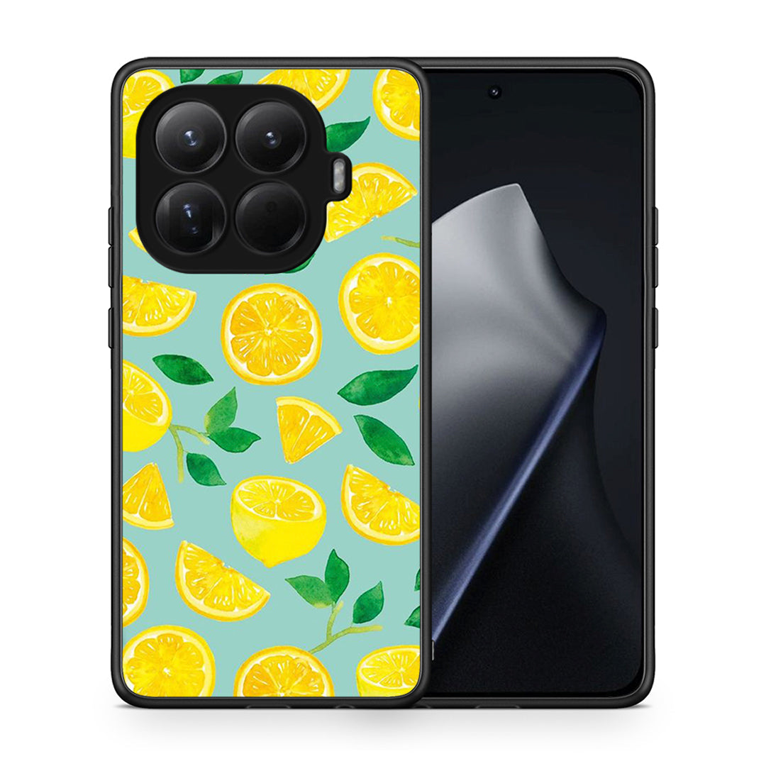 Θήκη Xiaomi 15T Pro Lemons από τη Smartfits με σχέδιο στο πίσω μέρος και μαύρο περίβλημα | Xiaomi 15T Pro Lemons case with colorful back and black bezels