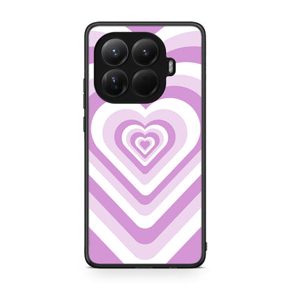 Xiaomi 15T Pro Lilac Hearts θήκη από τη Smartfits με σχέδιο στο πίσω μέρος και μαύρο περίβλημα | Smartphone case with colorful back and black bezels by Smartfits