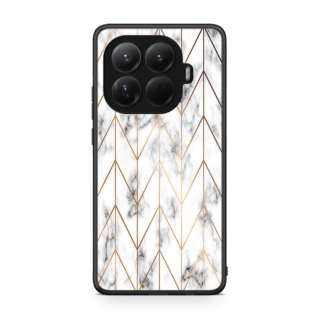 44 - Xiaomi 15T Pro Gold Geometric Marble case, cover, bumper