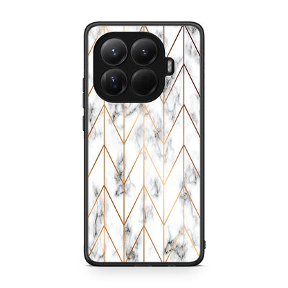 44 - Xiaomi 15T Pro Gold Geometric Marble case, cover, bumper