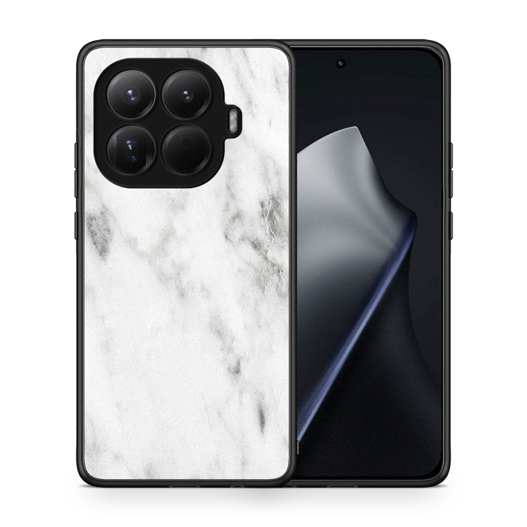 Θήκη Xiaomi 15T Pro White Marble από τη Smartfits με σχέδιο στο πίσω μέρος και μαύρο περίβλημα | Xiaomi 15T Pro White Marble case with colorful back and black bezels