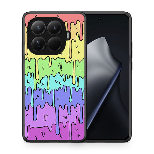 Θήκη Xiaomi 15T Pro Melting Rainbow από τη Smartfits με σχέδιο στο πίσω μέρος και μαύρο περίβλημα | Xiaomi 15T Pro Melting Rainbow case with colorful back and black bezels