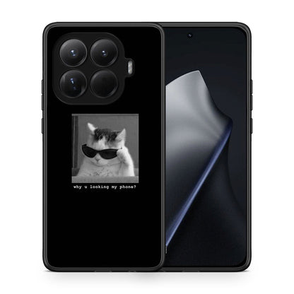 Θήκη Xiaomi 15T Pro Meme Cat από τη Smartfits με σχέδιο στο πίσω μέρος και μαύρο περίβλημα | Xiaomi 15T Pro Meme Cat case with colorful back and black bezels