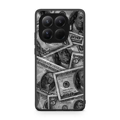 Xiaomi 15T Pro Money Dollars θήκη από τη Smartfits με σχέδιο στο πίσω μέρος και μαύρο περίβλημα | Smartphone case with colorful back and black bezels by Smartfits