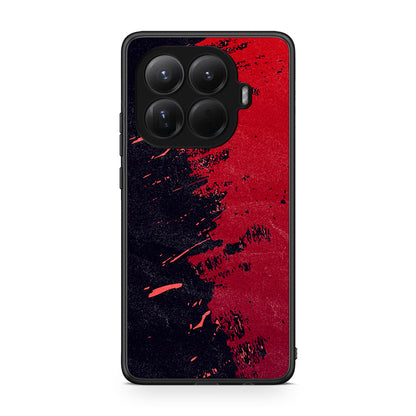 Xiaomi 15T Pro Red Paint Θήκη Αγίου Βαλεντίνου από τη Smartfits με σχέδιο στο πίσω μέρος και μαύρο περίβλημα | Smartphone case with colorful back and black bezels by Smartfits
