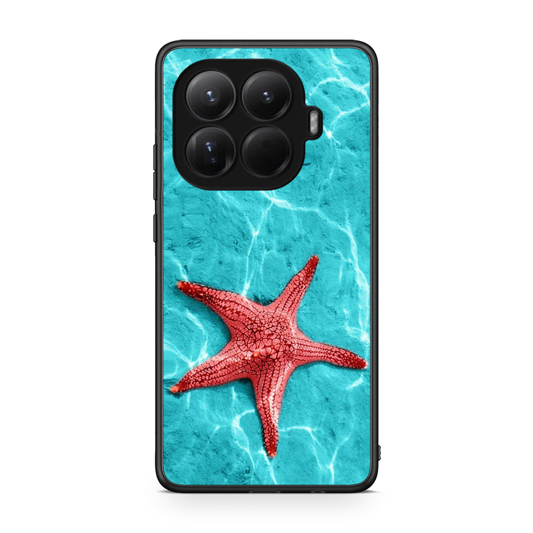 Xiaomi 15T Pro Red Starfish Θήκη από τη Smartfits με σχέδιο στο πίσω μέρος και μαύρο περίβλημα | Smartphone case with colorful back and black bezels by Smartfits