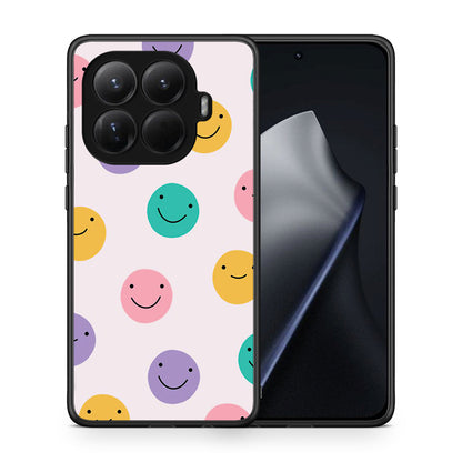 Θήκη Xiaomi 15T Pro Smiley Faces από τη Smartfits με σχέδιο στο πίσω μέρος και μαύρο περίβλημα | Xiaomi 15T Pro Smiley Faces case with colorful back and black bezels
