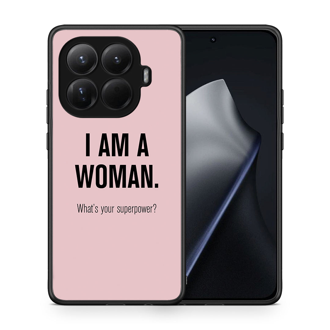 Θήκη Xiaomi 15T Pro Superpower Woman από τη Smartfits με σχέδιο στο πίσω μέρος και μαύρο περίβλημα | Xiaomi 15T Pro Superpower Woman case with colorful back and black bezels