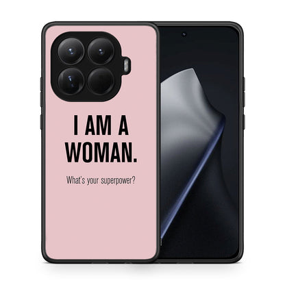 Θήκη Xiaomi 15T Pro Superpower Woman από τη Smartfits με σχέδιο στο πίσω μέρος και μαύρο περίβλημα | Xiaomi 15T Pro Superpower Woman case with colorful back and black bezels