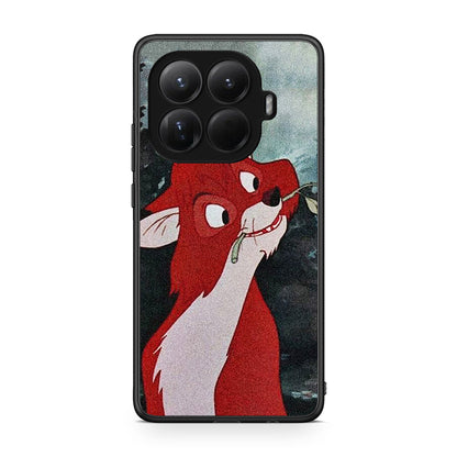 Xiaomi 15T Pro Tod And Vixey Love 1 θήκη από τη Smartfits με σχέδιο στο πίσω μέρος και μαύρο περίβλημα | Smartphone case with colorful back and black bezels by Smartfits