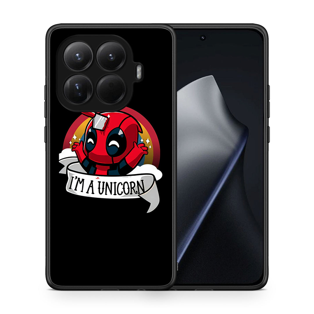 Θήκη Xiaomi 15T Pro Unicorn Deadpool από τη Smartfits με σχέδιο στο πίσω μέρος και μαύρο περίβλημα | Xiaomi 15T Pro Unicorn Deadpool case with colorful back and black bezels