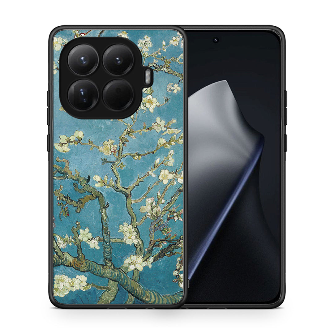 Θήκη Xiaomi 15T Pro White Blossoms από τη Smartfits με σχέδιο στο πίσω μέρος και μαύρο περίβλημα | Xiaomi 15T Pro White Blossoms case with colorful back and black bezels