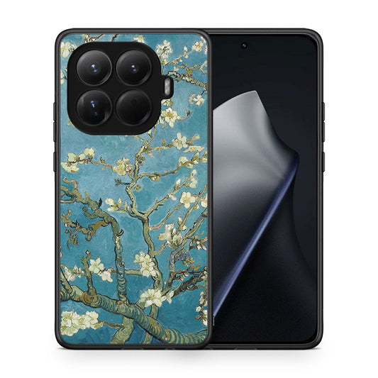 Θήκη Xiaomi 15T Pro White Blossoms από τη Smartfits με σχέδιο στο πίσω μέρος και μαύρο περίβλημα | Xiaomi 15T Pro White Blossoms case with colorful back and black bezels