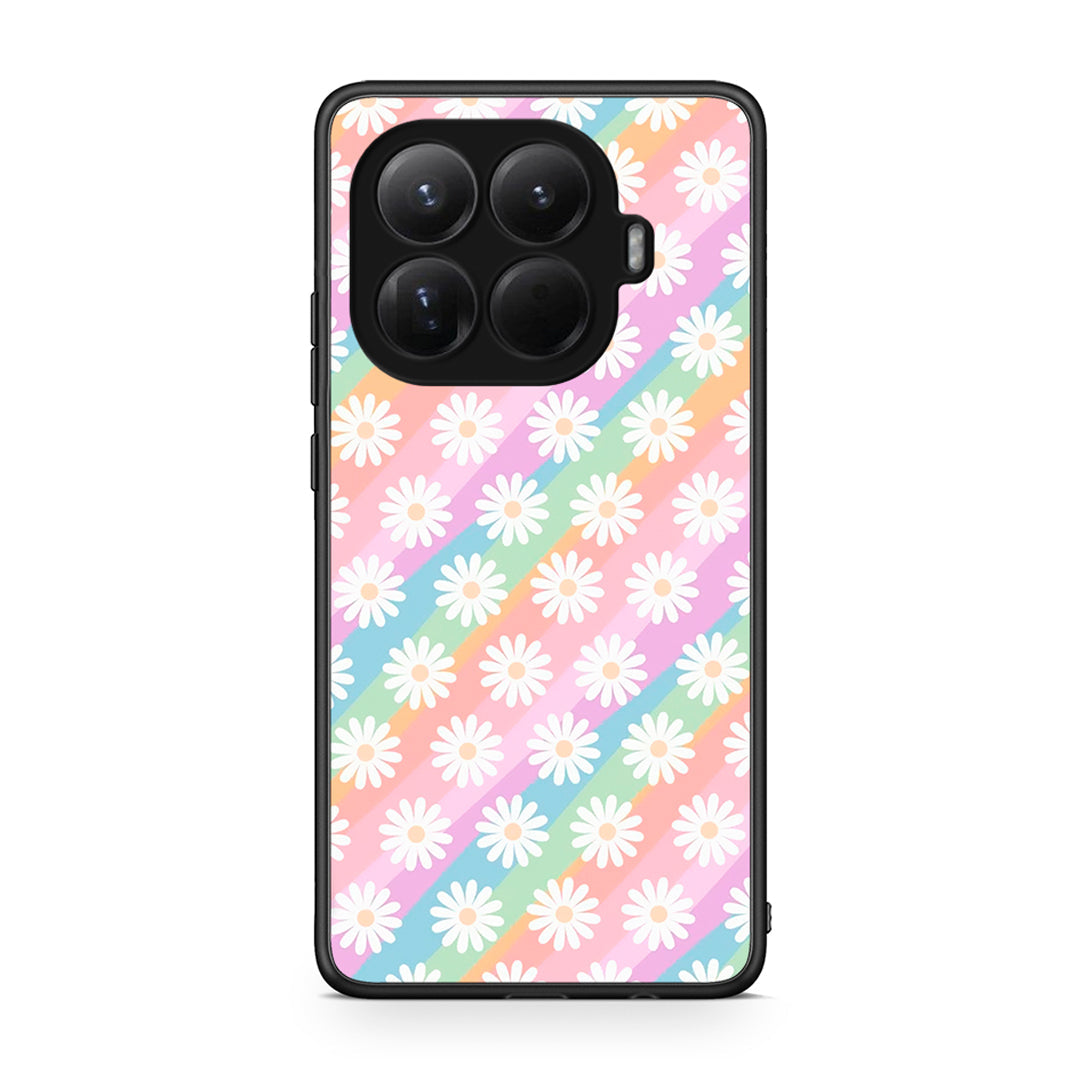 Xiaomi 15T Pro White Daisies θήκη από τη Smartfits με σχέδιο στο πίσω μέρος και μαύρο περίβλημα | Smartphone case with colorful back and black bezels by Smartfits