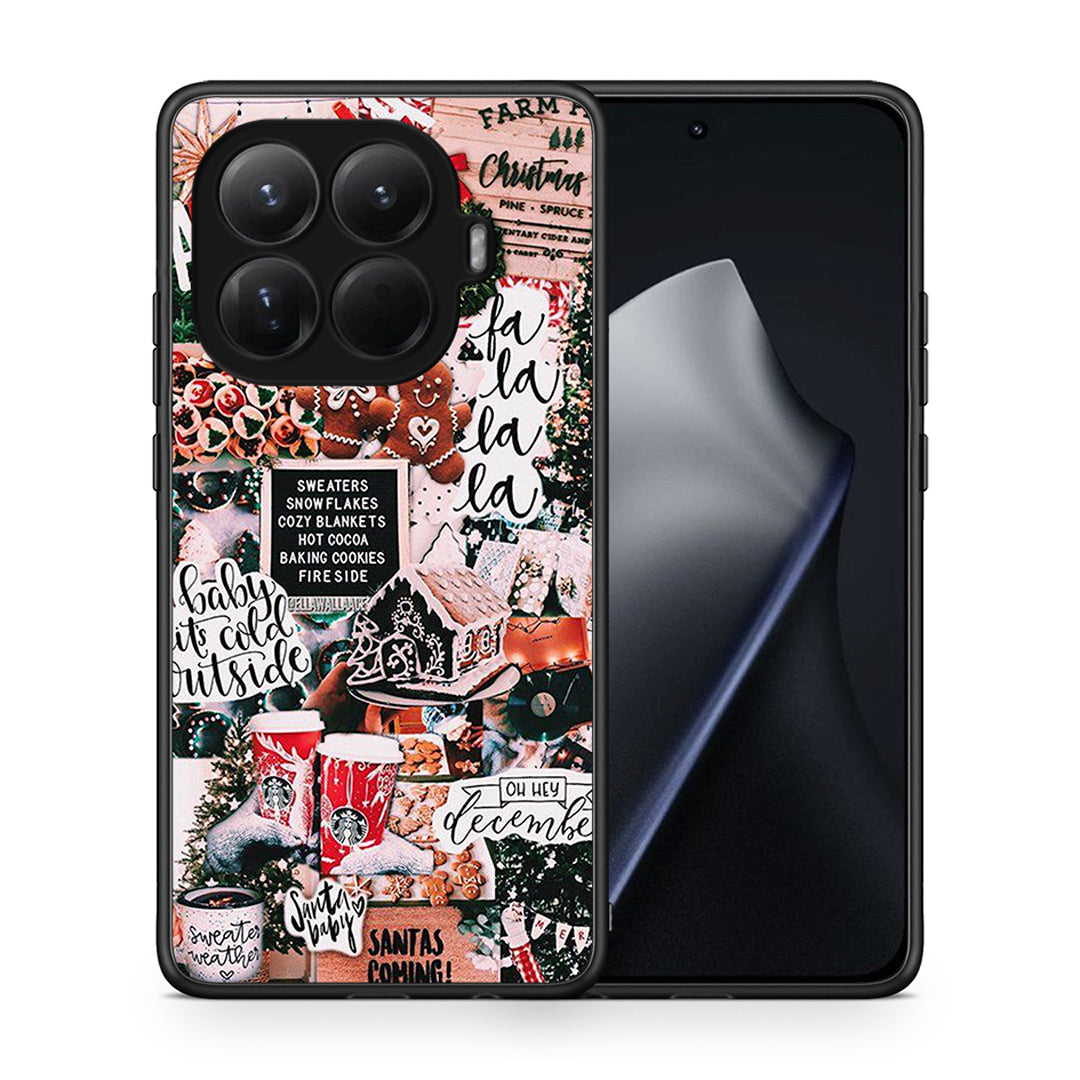 Θήκη Xiaomi 15T Pro Xmas Habbits από τη Smartfits με σχέδιο στο πίσω μέρος και μαύρο περίβλημα | Xiaomi 15T Pro Xmas Habbits case with colorful back and black bezels
