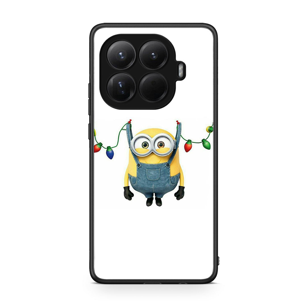 Xiaomi 15T Pro Xmas Minion Lights θήκη από τη Smartfits με σχέδιο στο πίσω μέρος και μαύρο περίβλημα | Smartphone case with colorful back and black bezels by Smartfits