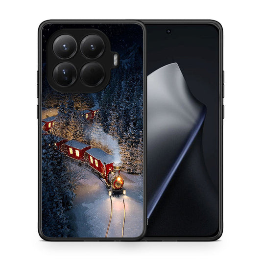 Θήκη Xiaomi 15T Pro Xmas Train από τη Smartfits με σχέδιο στο πίσω μέρος και μαύρο περίβλημα | Xiaomi 15T Pro Xmas Train case with colorful back and black bezels