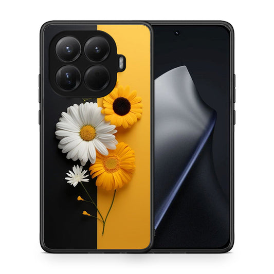 Θήκη Xiaomi 15T Pro Yellow Daisies από τη Smartfits με σχέδιο στο πίσω μέρος και μαύρο περίβλημα | Xiaomi 15T Pro Yellow Daisies case with colorful back and black bezels