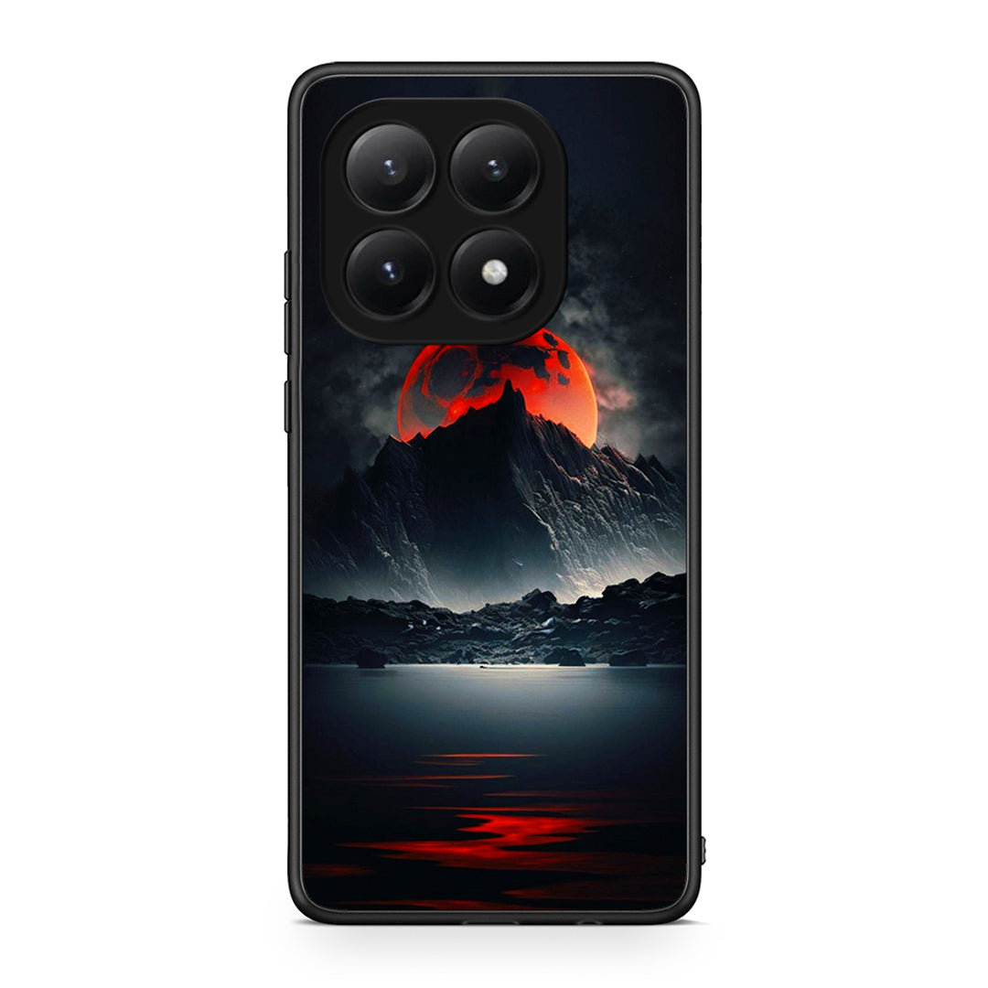 Xiaomi 15T Red Full Moon θήκη από τη Smartfits με σχέδιο στο πίσω μέρος και μαύρο περίβλημα | Smartphone case with colorful back and black bezels by Smartfits