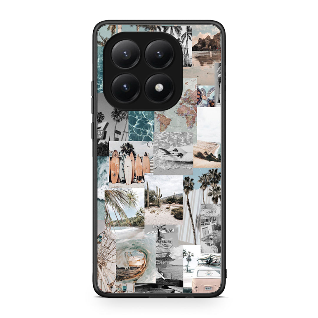 Xiaomi 15T Retro Beach Life Θήκη από τη Smartfits με σχέδιο στο πίσω μέρος και μαύρο περίβλημα | Smartphone case with colorful back and black bezels by Smartfits