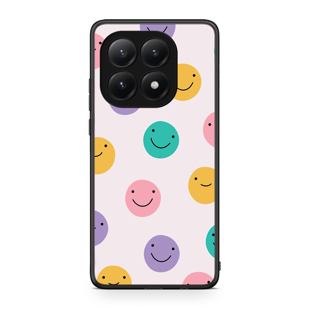 Xiaomi 15T Smiley Faces θήκη από τη Smartfits με σχέδιο στο πίσω μέρος και μαύρο περίβλημα | Smartphone case with colorful back and black bezels by Smartfits