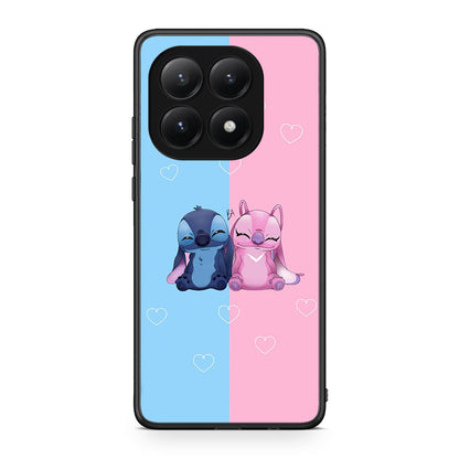Xiaomi 15T Stitch And Angel θήκη από τη Smartfits με σχέδιο στο πίσω μέρος και μαύρο περίβλημα | Smartphone case with colorful back and black bezels by Smartfits