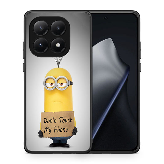 Θήκη Xiaomi 15T Minion Text από τη Smartfits με σχέδιο στο πίσω μέρος και μαύρο περίβλημα | Xiaomi 15T Minion Text case with colorful back and black bezels