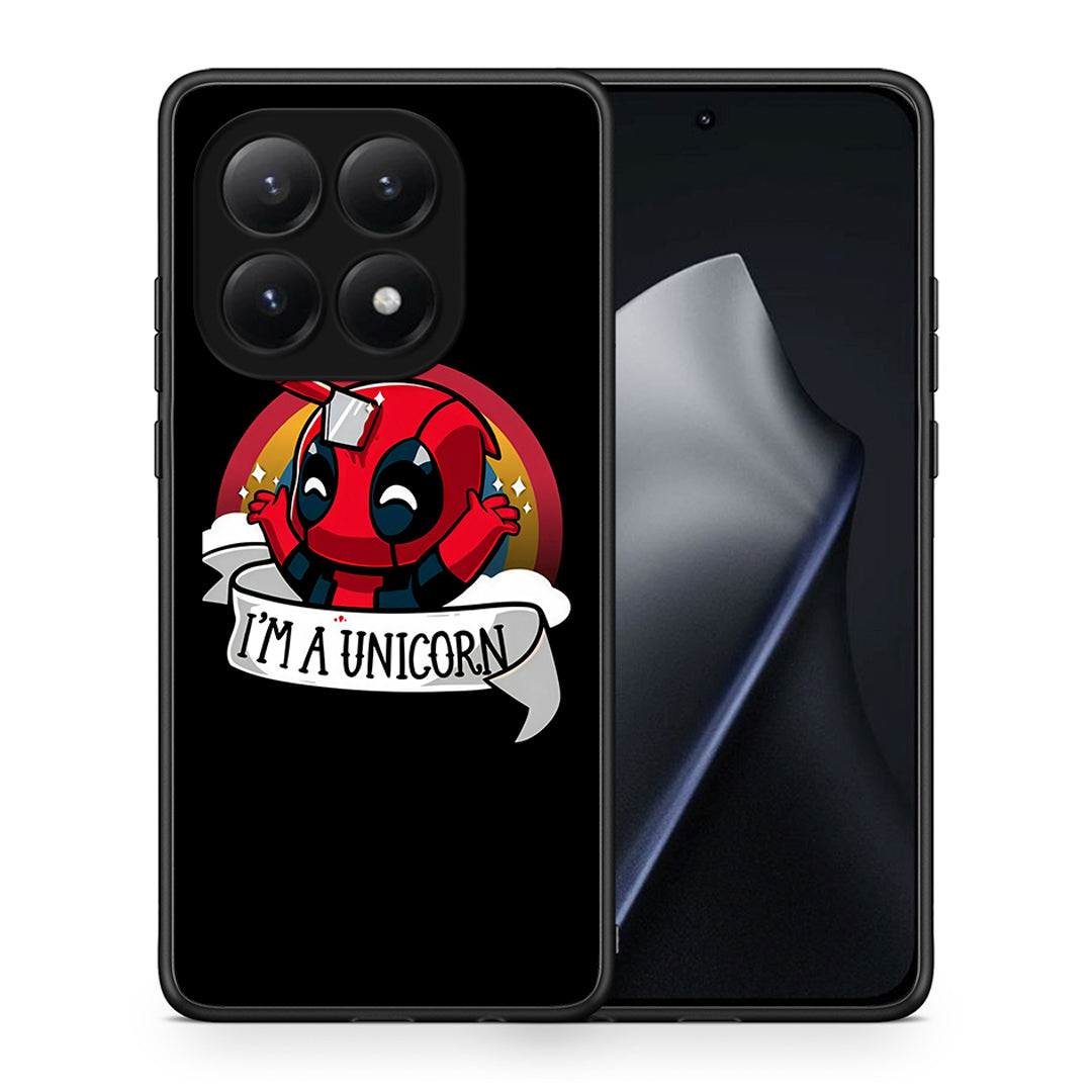 Θήκη Xiaomi 15T Unicorn Deadpool από τη Smartfits με σχέδιο στο πίσω μέρος και μαύρο περίβλημα | Xiaomi 15T Unicorn Deadpool case with colorful back and black bezels