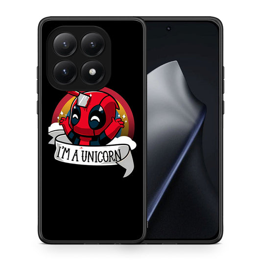 Θήκη Xiaomi 15T Unicorn Deadpool από τη Smartfits με σχέδιο στο πίσω μέρος και μαύρο περίβλημα | Xiaomi 15T Unicorn Deadpool case with colorful back and black bezels