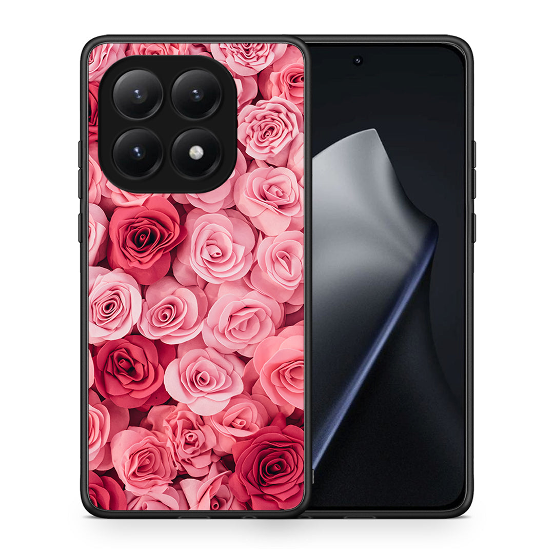 Θήκη Xiaomi 15T RoseGarden Valentine από τη Smartfits με σχέδιο στο πίσω μέρος και μαύρο περίβλημα | Xiaomi 15T RoseGarden Valentine case with colorful back and black bezels