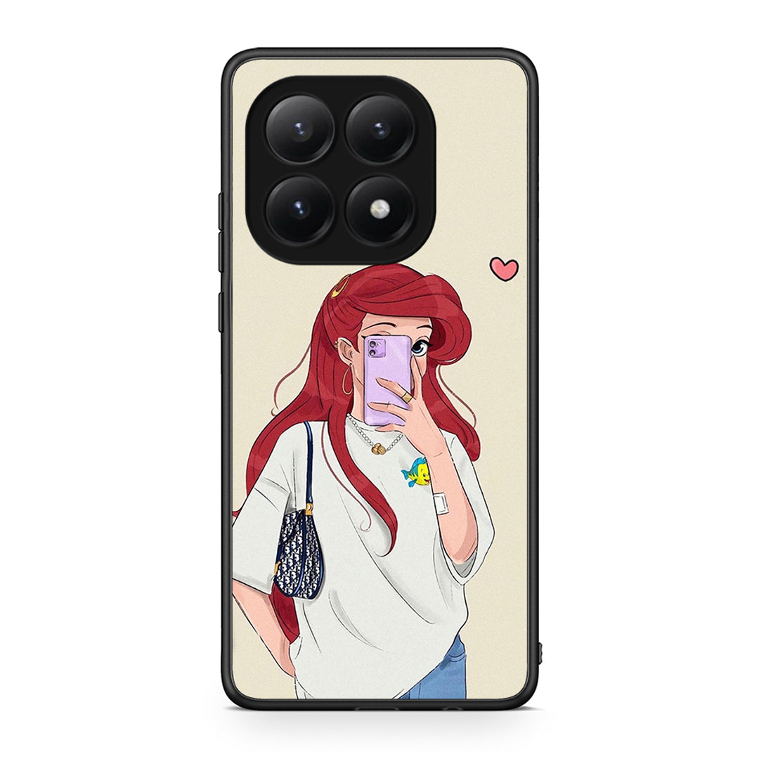 Xiaomi 15T Walking Mermaid Θήκη από τη Smartfits με σχέδιο στο πίσω μέρος και μαύρο περίβλημα | Smartphone case with colorful back and black bezels by Smartfits