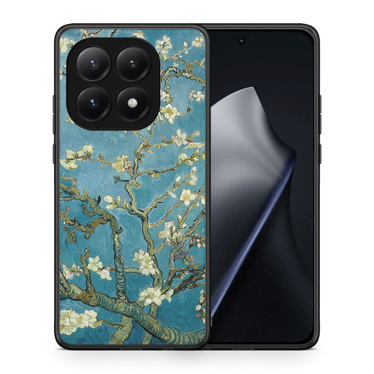 Θήκη Xiaomi 15T White Blossoms από τη Smartfits με σχέδιο στο πίσω μέρος και μαύρο περίβλημα | Xiaomi 15T White Blossoms case with colorful back and black bezels