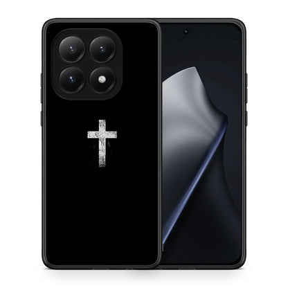 Θήκη Xiaomi 15T White Cross από τη Smartfits με σχέδιο στο πίσω μέρος και μαύρο περίβλημα | Xiaomi 15T White Cross case with colorful back and black bezels