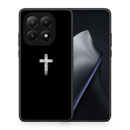 Θήκη Xiaomi 15T White Cross από τη Smartfits με σχέδιο στο πίσω μέρος και μαύρο περίβλημα | Xiaomi 15T White Cross case with colorful back and black bezels