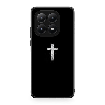 Xiaomi 15T White Cross θήκη από τη Smartfits με σχέδιο στο πίσω μέρος και μαύρο περίβλημα | Smartphone case with colorful back and black bezels by Smartfits