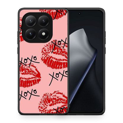 Θήκη Xiaomi 15T XOXO Lips από τη Smartfits με σχέδιο στο πίσω μέρος και μαύρο περίβλημα | Xiaomi 15T XOXO Lips case with colorful back and black bezels