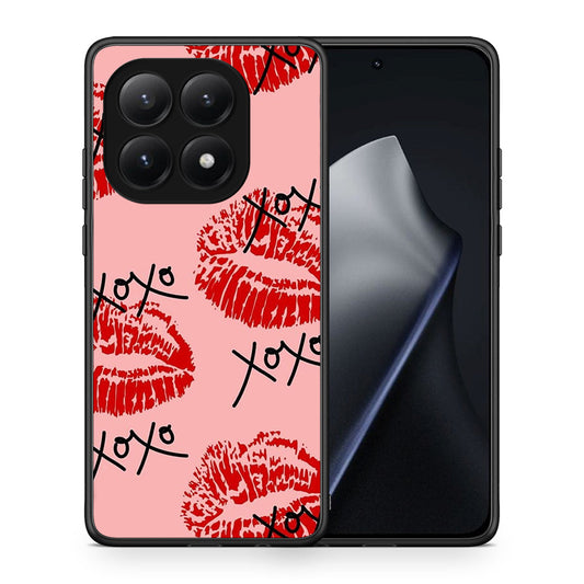 Θήκη Xiaomi 15T XOXO Lips από τη Smartfits με σχέδιο στο πίσω μέρος και μαύρο περίβλημα | Xiaomi 15T XOXO Lips case with colorful back and black bezels