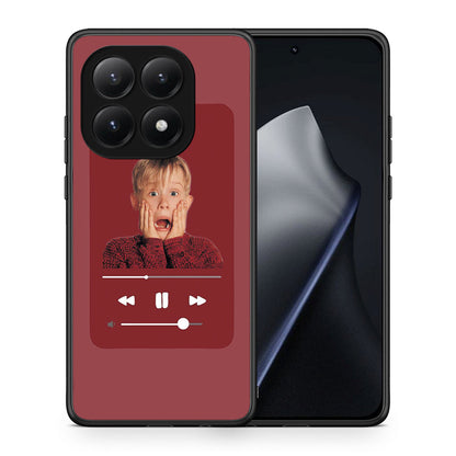 Θήκη Xiaomi 15T Xmas Alone Music από τη Smartfits με σχέδιο στο πίσω μέρος και μαύρο περίβλημα | Xiaomi 15T Xmas Alone Music case with colorful back and black bezels
