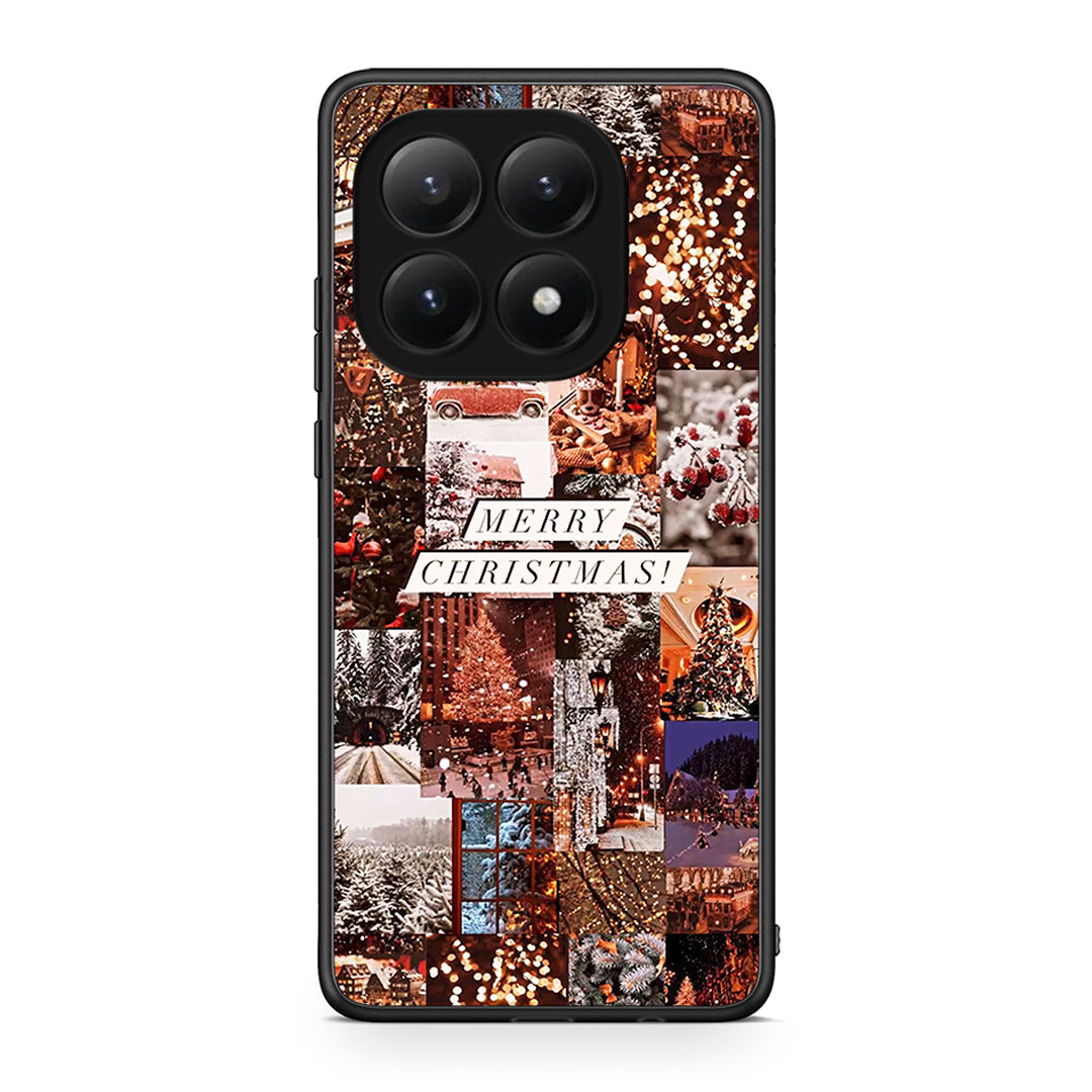 Xiaomi 15T Xmas Collage θήκη από τη Smartfits με σχέδιο στο πίσω μέρος και μαύρο περίβλημα | Smartphone case with colorful back and black bezels by Smartfits