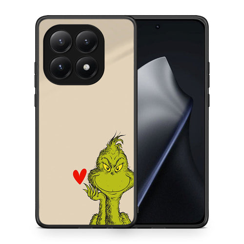 Θήκη Xiaomi 15T Xmas Grinch από τη Smartfits με σχέδιο στο πίσω μέρος και μαύρο περίβλημα | Xiaomi 15T Xmas Grinch case with colorful back and black bezels