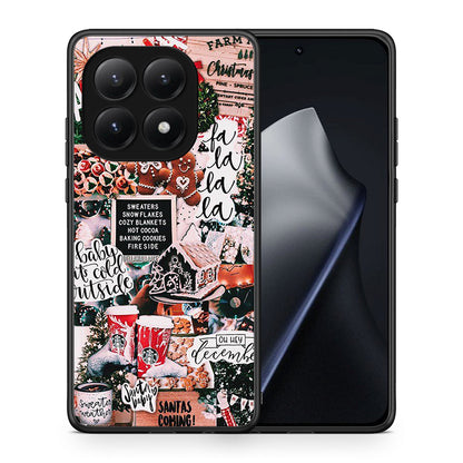 Θήκη Xiaomi 15T Xmas Habbits από τη Smartfits με σχέδιο στο πίσω μέρος και μαύρο περίβλημα | Xiaomi 15T Xmas Habbits case with colorful back and black bezels