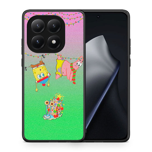Θήκη Xiaomi 15T Xmas Lights από τη Smartfits με σχέδιο στο πίσω μέρος και μαύρο περίβλημα | Xiaomi 15T Xmas Lights case with colorful back and black bezels