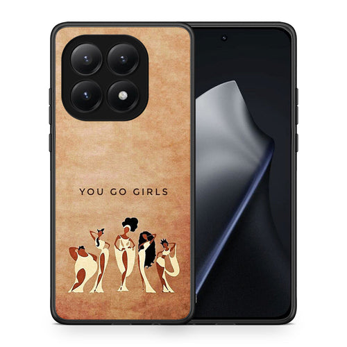 Θήκη Xiaomi 15T You Go Girl από τη Smartfits με σχέδιο στο πίσω μέρος και μαύρο περίβλημα | Xiaomi 15T You Go Girl case with colorful back and black bezels