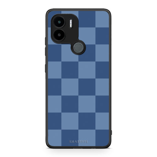 Θήκη Xiaomi Redmi A1+ / A2+ Denim Blue Checkerboard από τη Smartfits με σχέδιο στο πίσω μέρος και μαύρο περίβλημα | Xiaomi Redmi A1+ / A2+ Denim Blue Checkerboard case with colorful back and black bezels