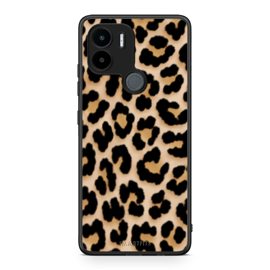 Θήκη Xiaomi Redmi A1+ / A2+ Leopard Print Tan Small από τη Smartfits με σχέδιο στο πίσω μέρος και μαύρο περίβλημα | Xiaomi Redmi A1+ / A2+ Leopard Print Tan Small case with colorful back and black bezels