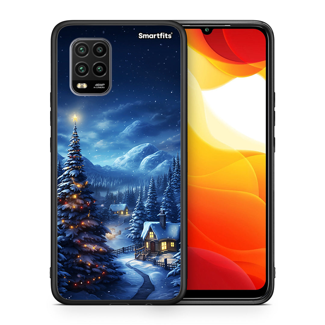 Θήκη Xiaomi Mi 10 Lite Christmas Scenery από τη Smartfits με σχέδιο στο πίσω μέρος και μαύρο περίβλημα | Xiaomi Mi 10 Lite Christmas Scenery case with colorful back and black bezels